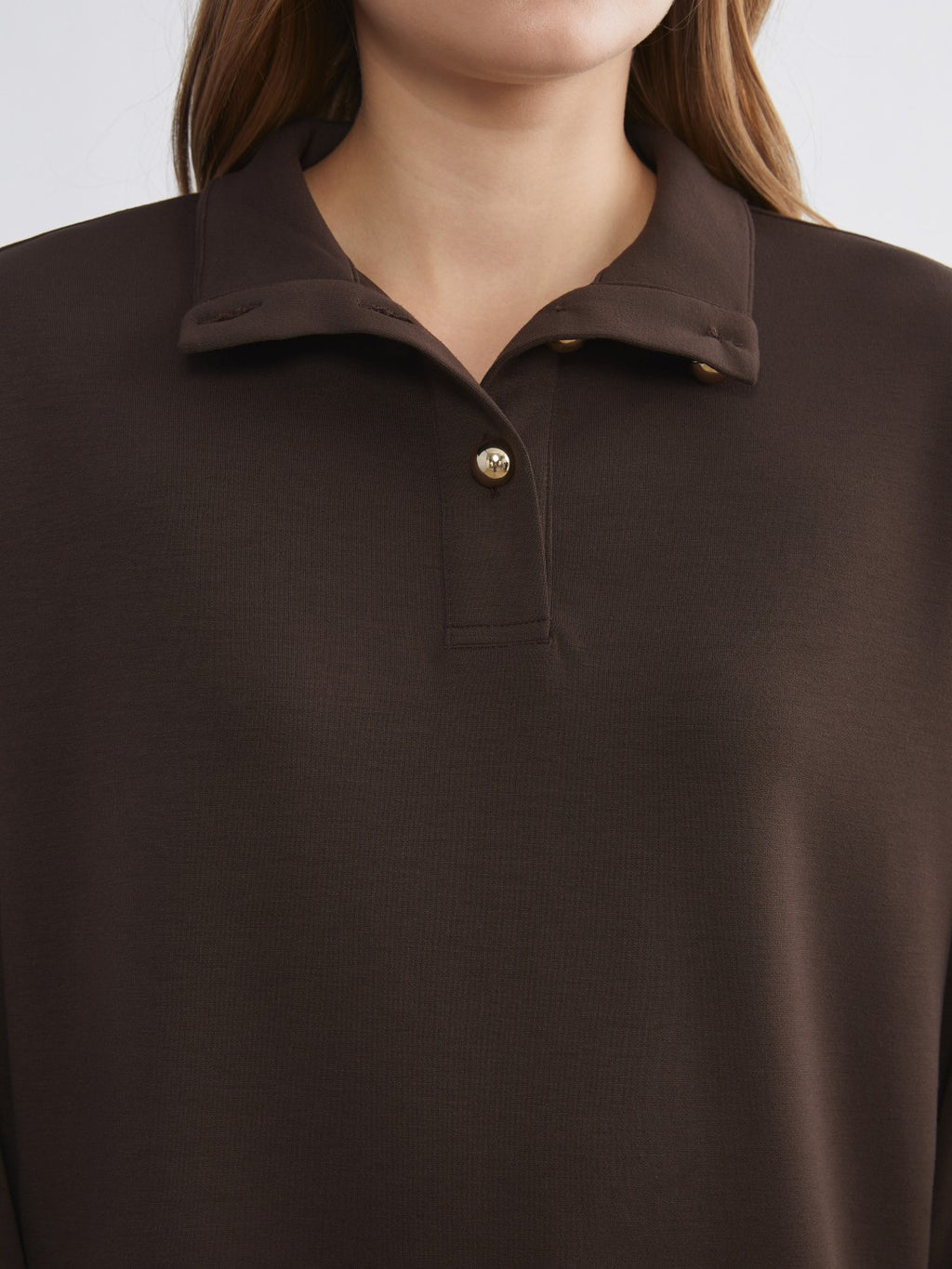 LCW Basic Funnel Neck Women Sweatshirt