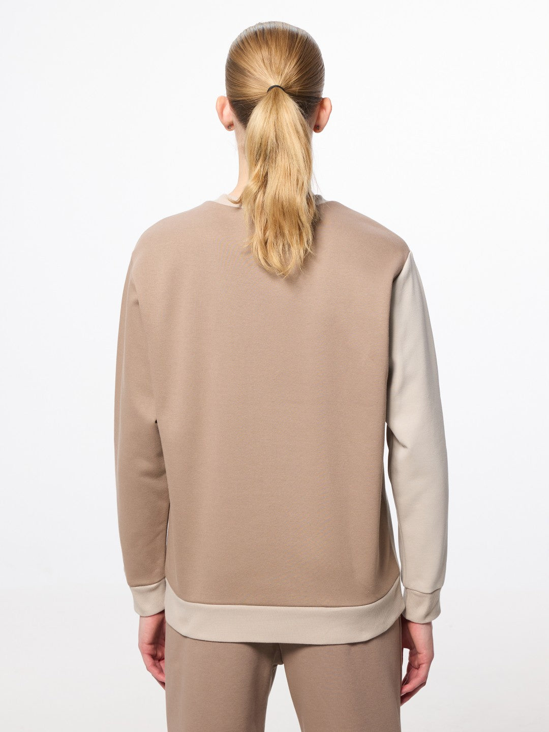 LCW Basic Color Block Oversize Women Sweatshirt