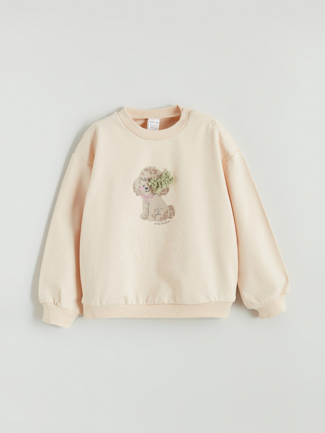 LCW Baby Crew Neck Printed Baby Girls Sweatshirt And Tights 2 Pack