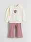 LCW Baby Embroidered Baby Girls Sweatshirt And Leggings