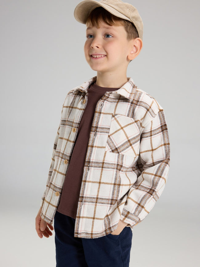LCW Kids Plaid Patterned Boys Shirt Hover Image