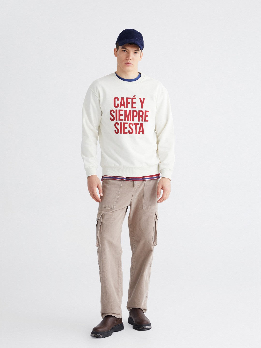 Xside Crew Neck Printed Men Thick Sweatshirt