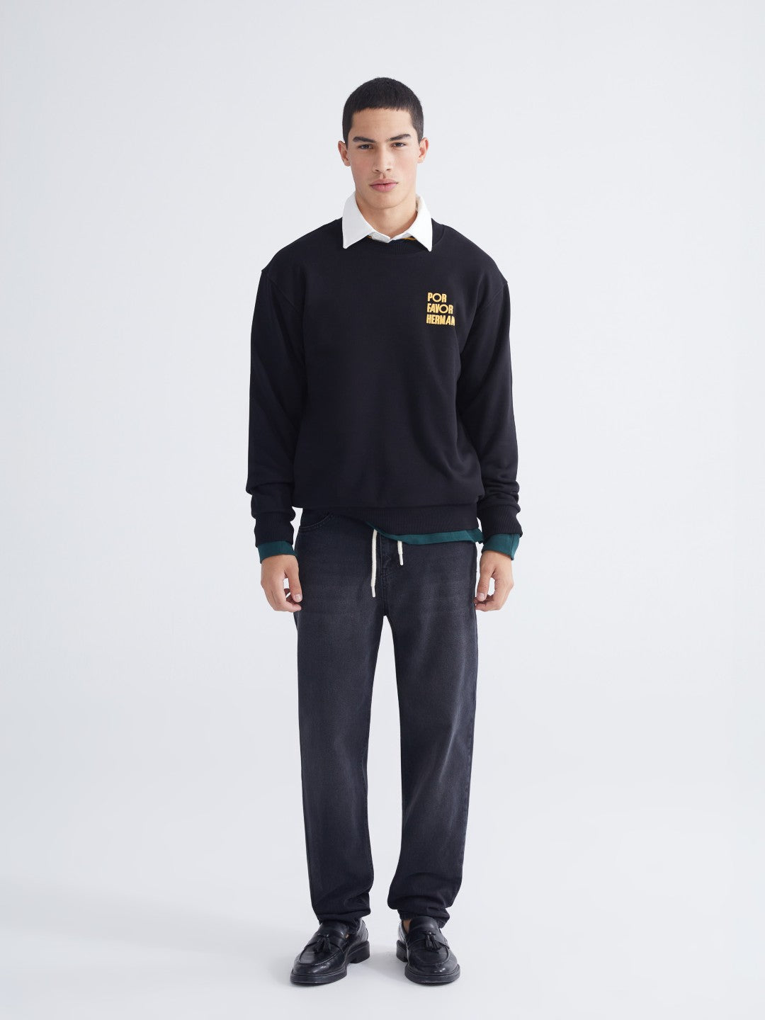 Xside Crew Neck Printed Men Thick Sweatshirt