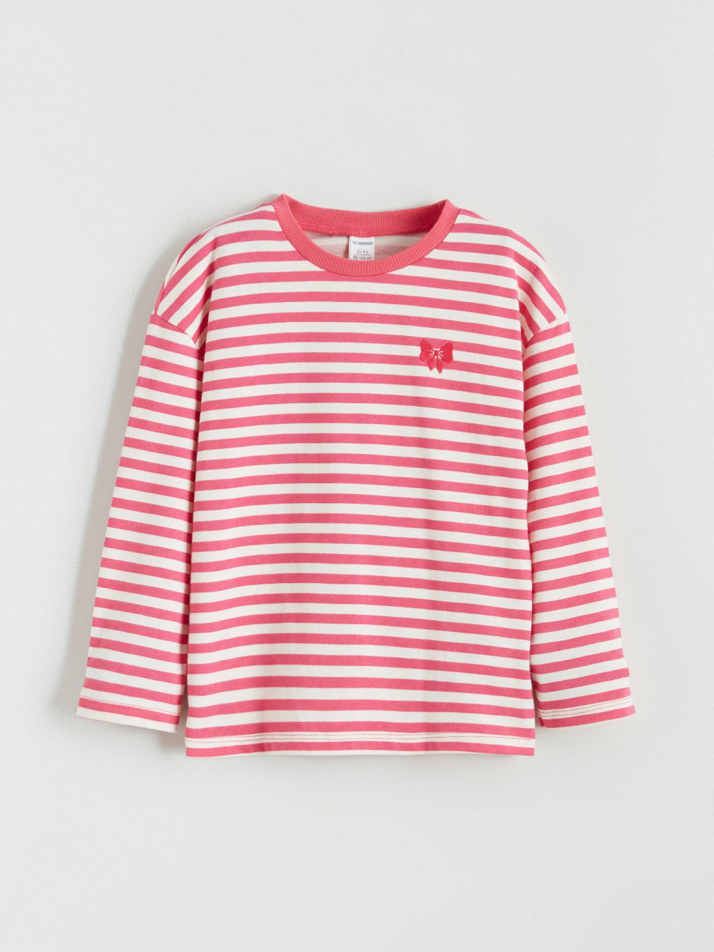 LCW Kids Crew Neck Striped Girls T-Shirt