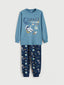 LCW Kids Crew Neck Printed Boys Pyjama Set