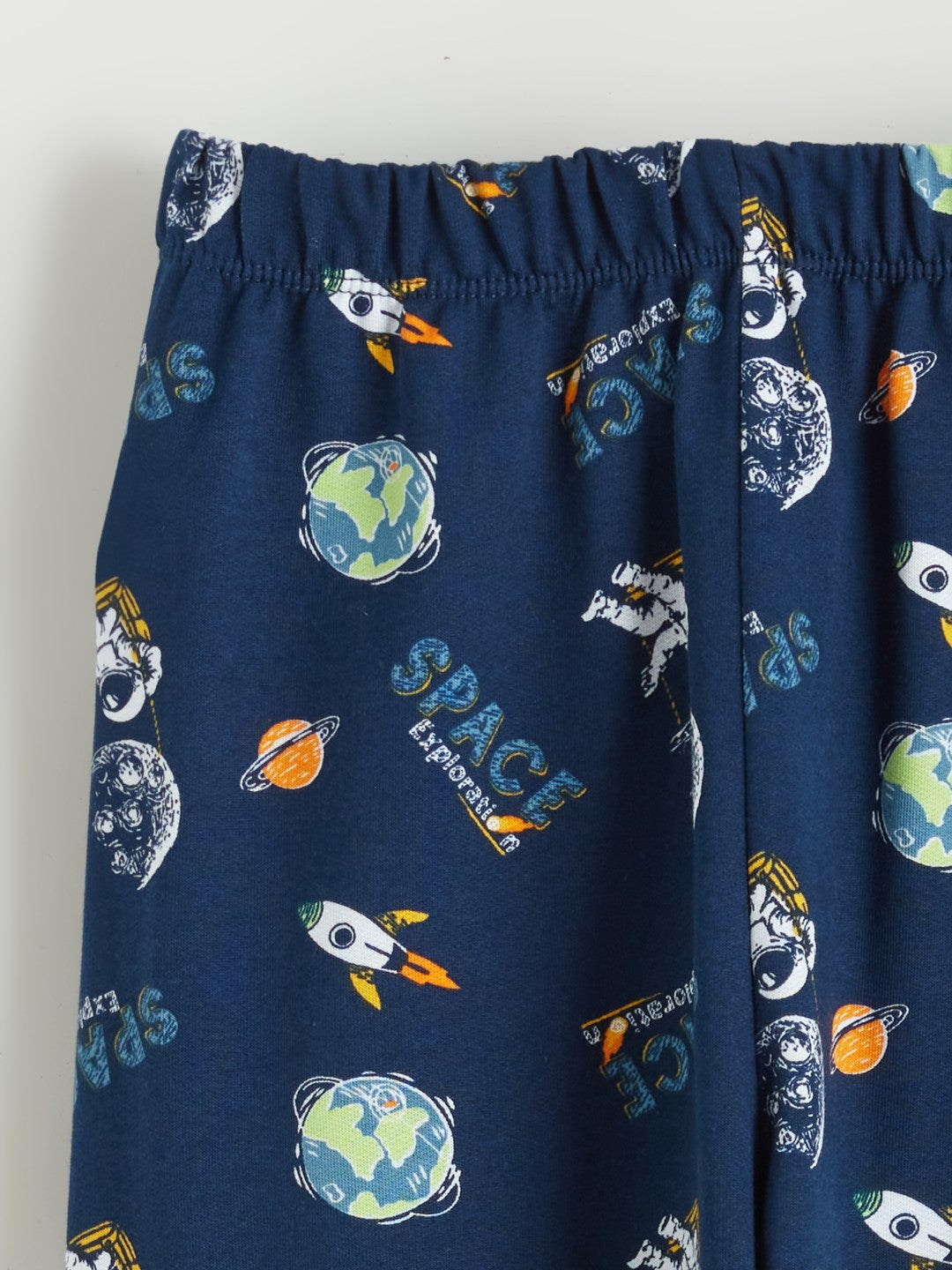 LCW Kids Crew Neck Printed Boys Pyjama Set