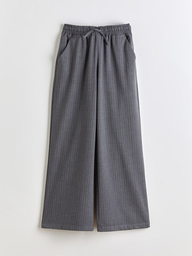 LCW Kids Elasticated Waist Striped Girls Trousers Main Image