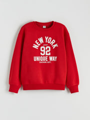 LCW Kids Crew Neck New York Printed Girls Sweatshirt