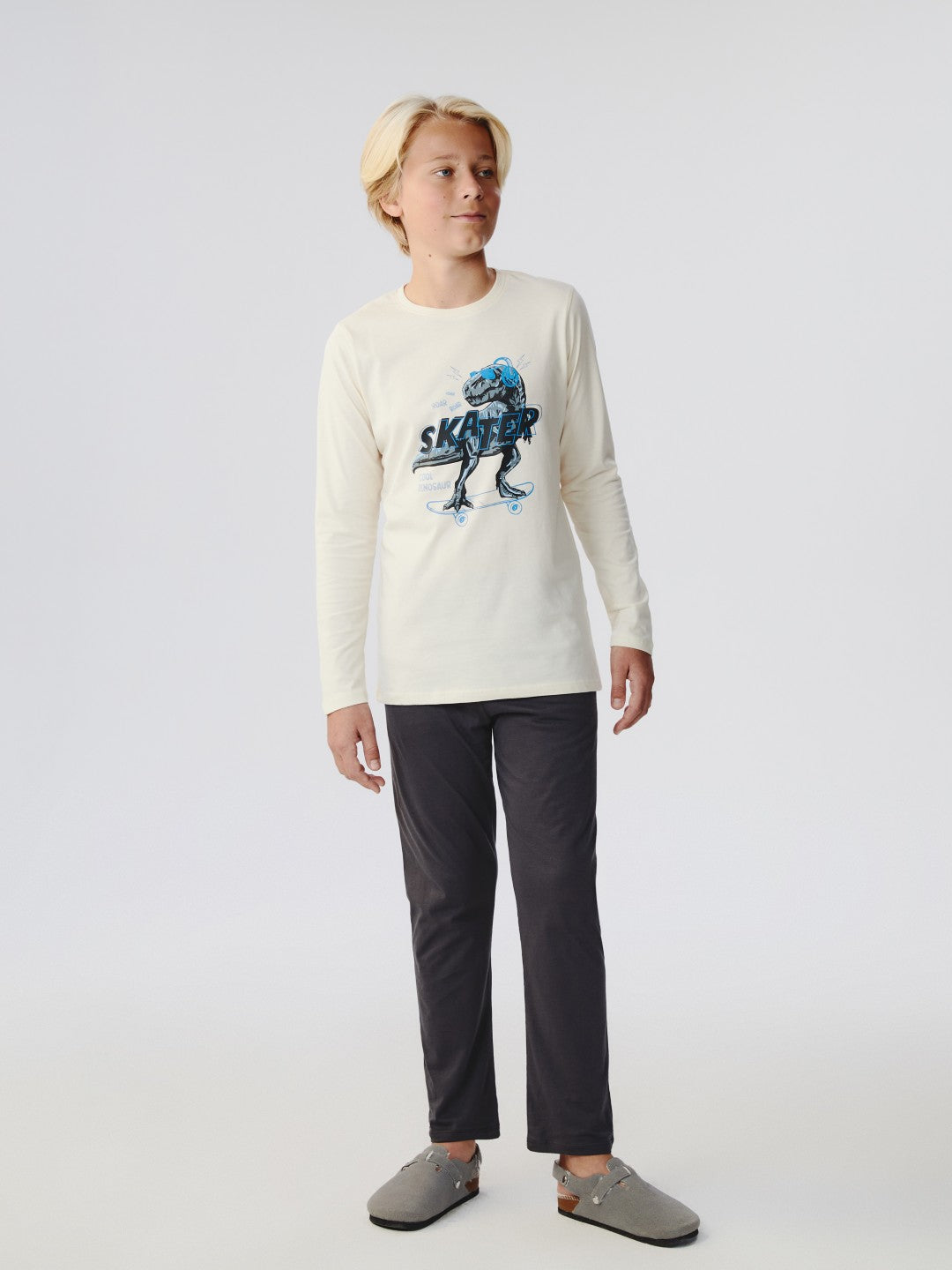 LCW Kids Crew Neck Boys Pyjama Set