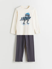 LCW Kids Crew Neck Boys Pyjama Set