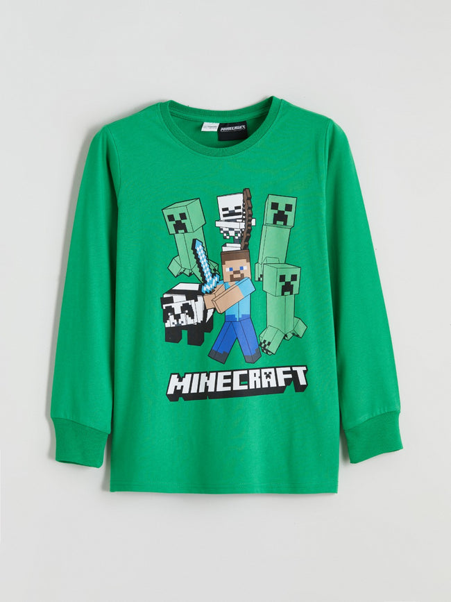 LCW Kids Crew Neck Minecraft Printed Boys Pyjama Set Main Image