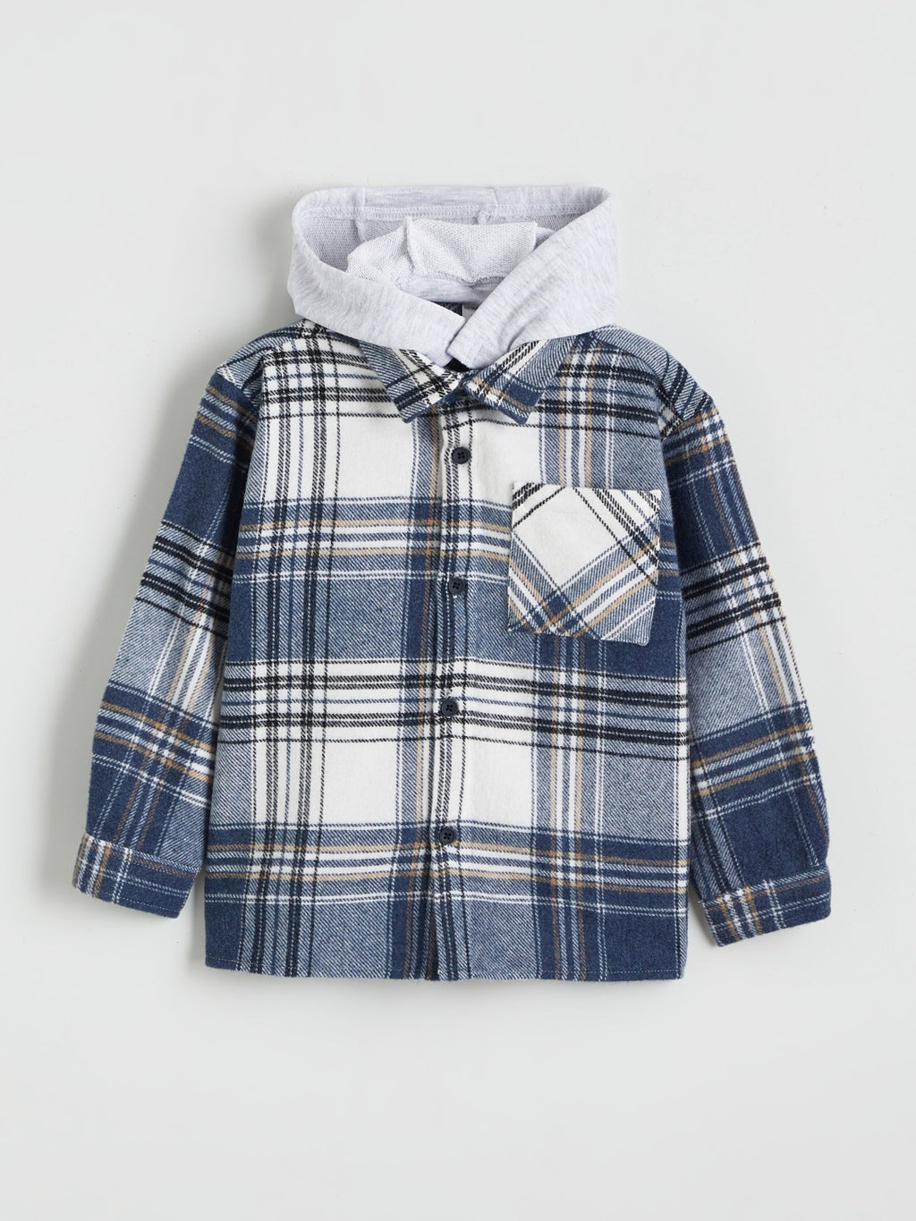 LCW Kids Hooded Plaid Boys Flannel Shirt