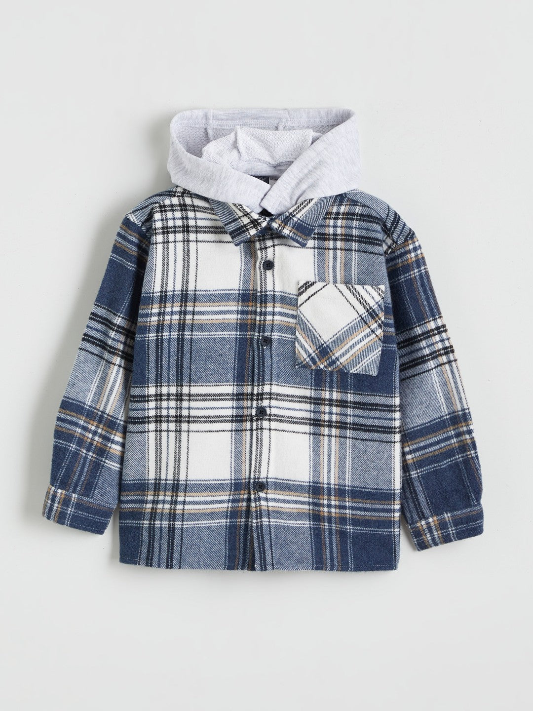 LCW Kids Hooded Plaid Boys Flannel Shirt