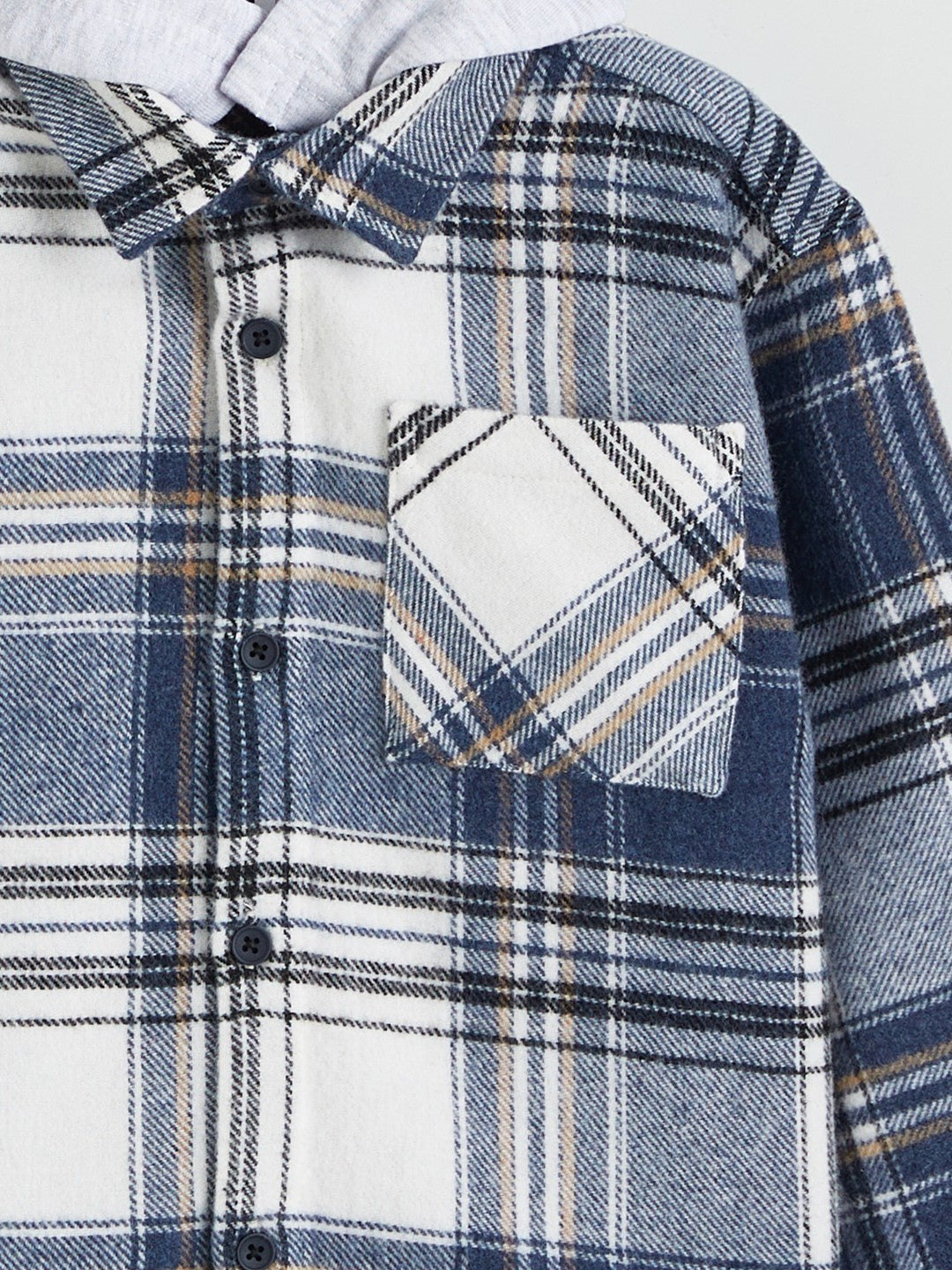 LCW Kids Hooded Plaid Boys Flannel Shirt