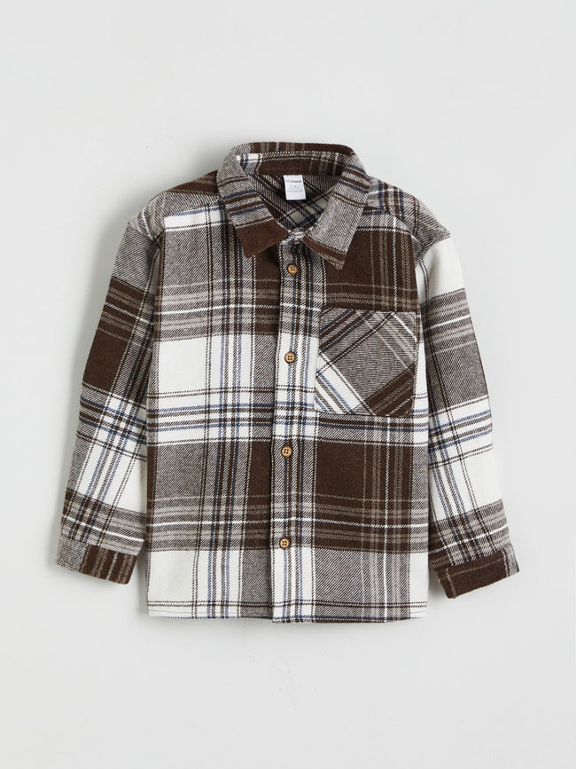 LCW Kids Plaid Boys Flannel Shirt Hover Image