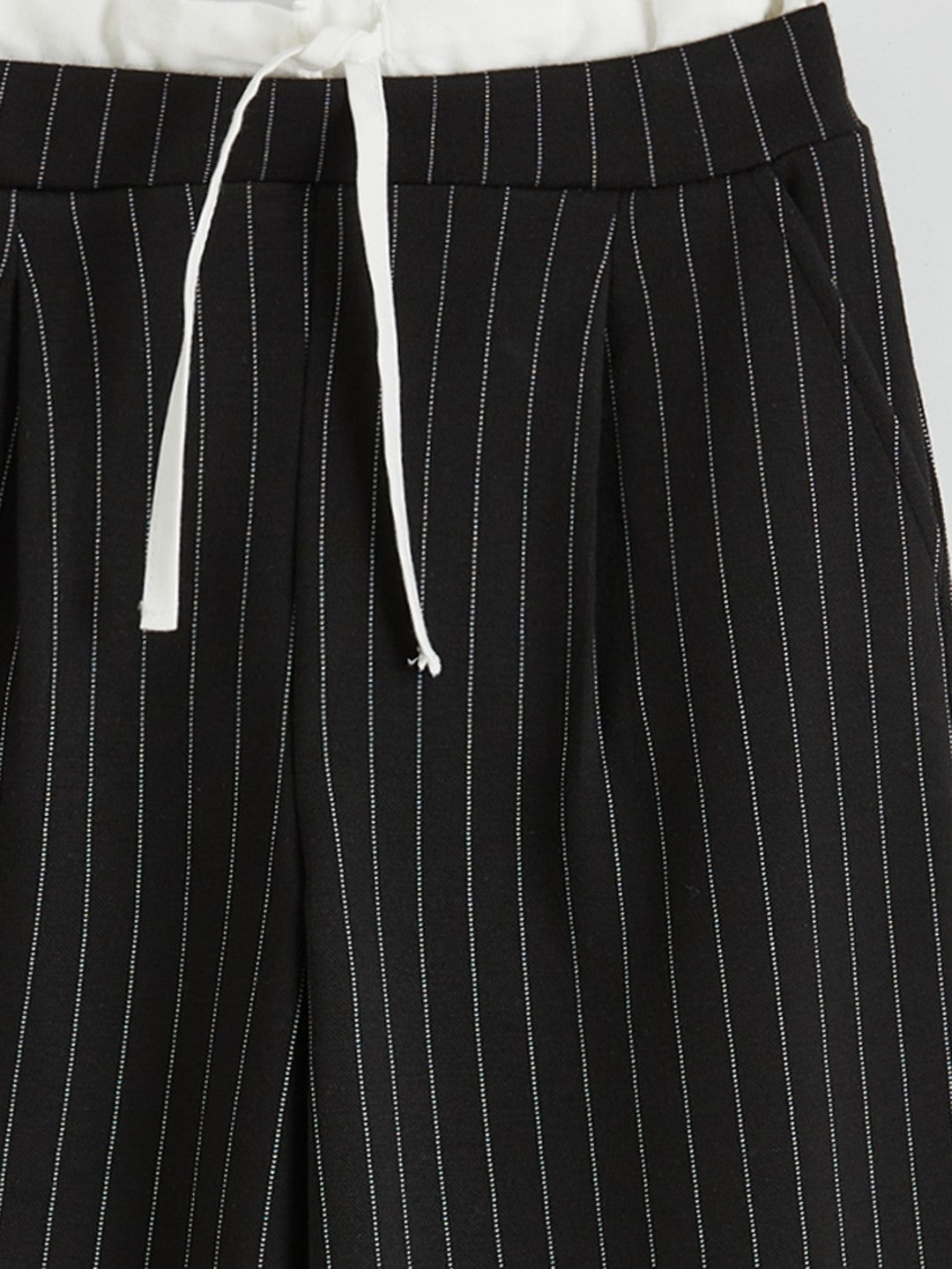 LCW Kids Elasticated Waist Pleated Girls Trousers