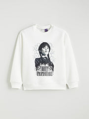 LCW Kids Girl Ecru Sweatshirt