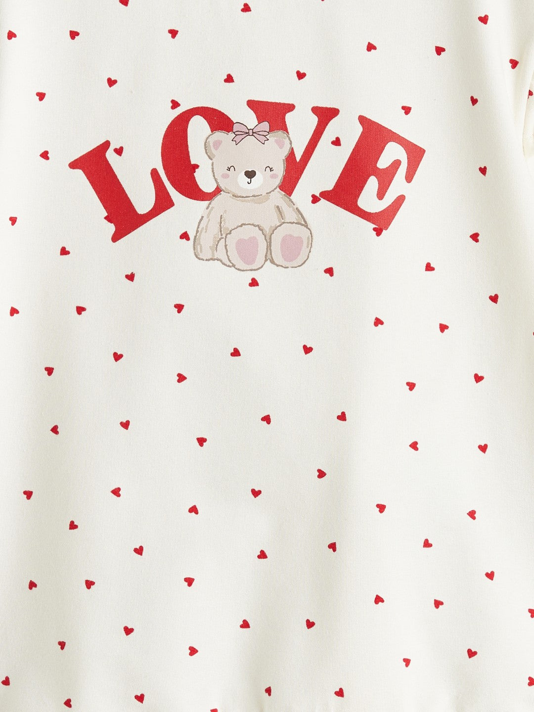 LCW Baby Crew Neck Ruffle Detail Baby Girls Sweatshirt