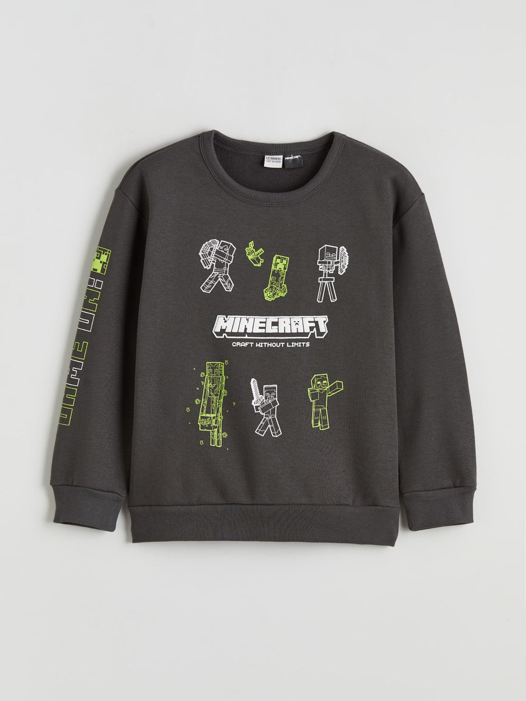 LCW Kids Crew Neck Minecraft Printed Boys Sweatshirt