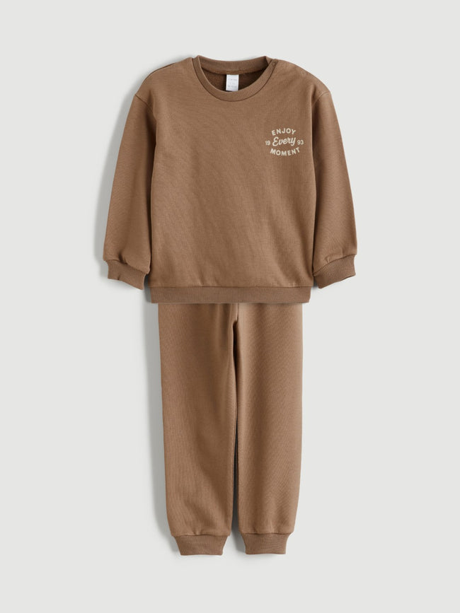 LCW Baby Printed Baby Boys Sweatshirt And Sweatpants Main Image