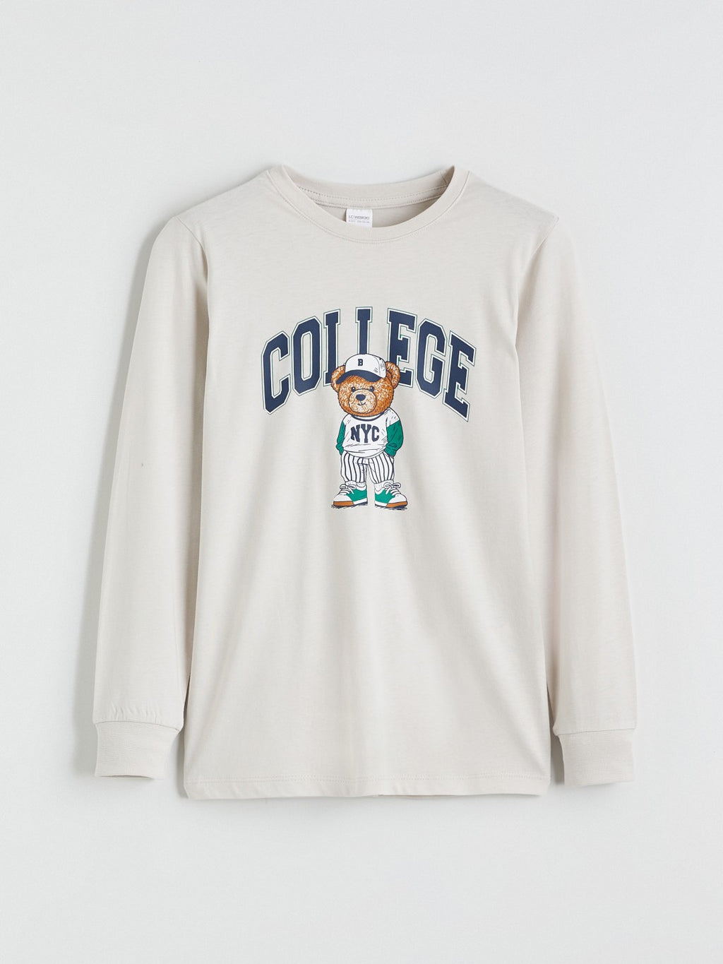 LCW Kids Crew Neck Teddy Bear Print Boy’S Pyjama Set