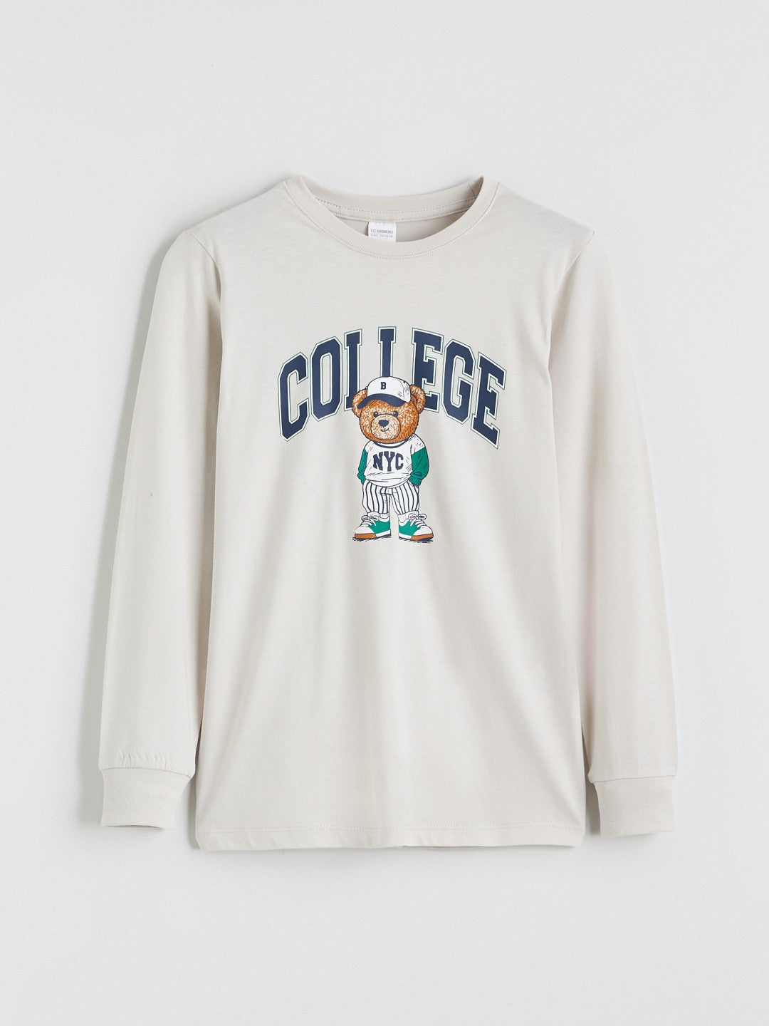 LCW Kids Crew Neck Teddy Bear Print Boy’S Pyjama Set