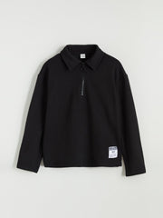 LCW Kids Polo Neck Girls Sweatshirt And Tracksuit Bottoms