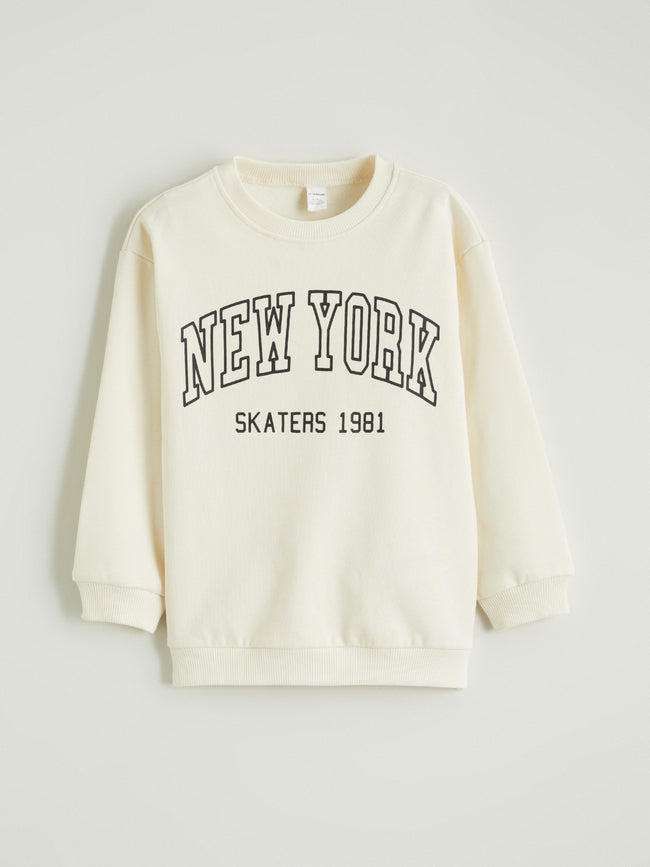 LCW Kids New York Printed Boys Thick Sweatshirt Hover Image