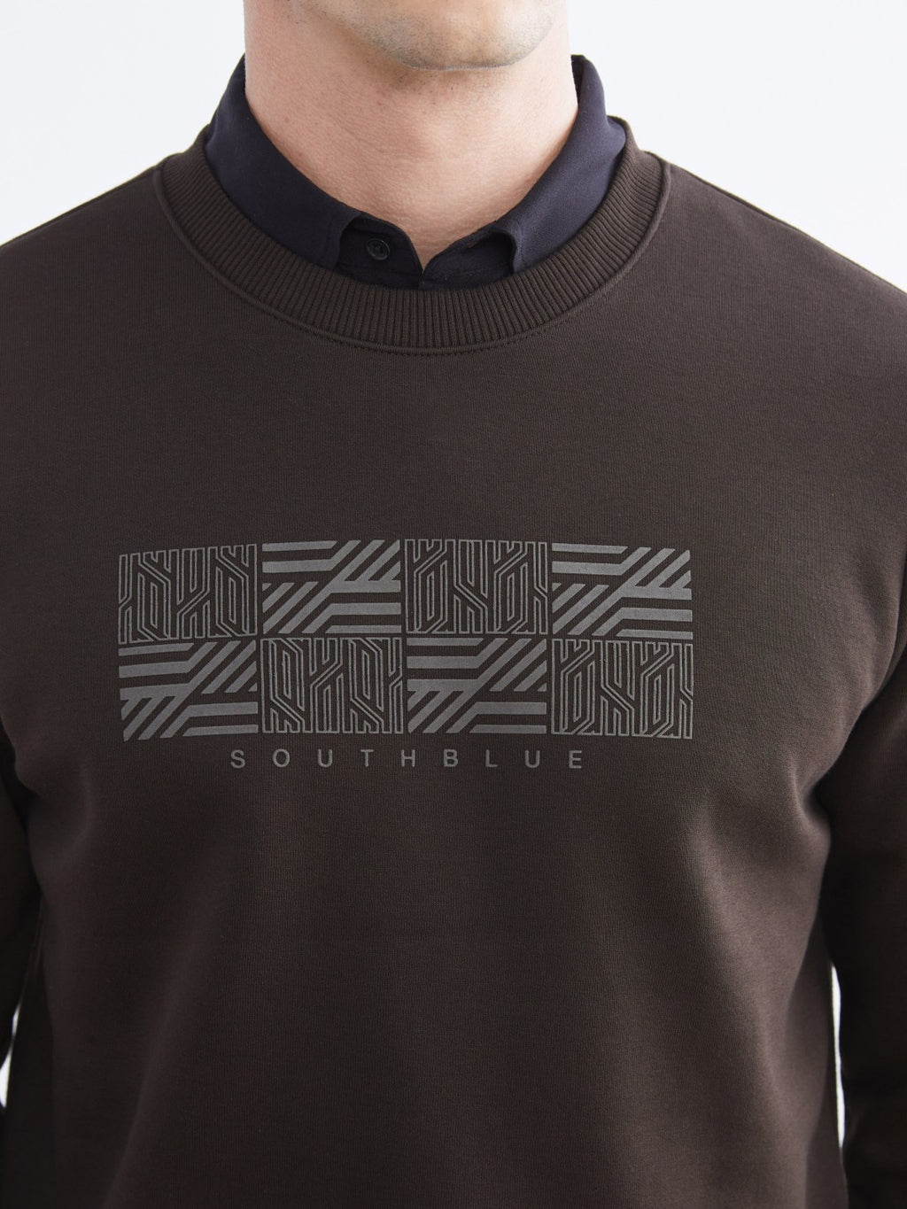 Southblue Crew Neck Printed Men Thick Sweatshirt