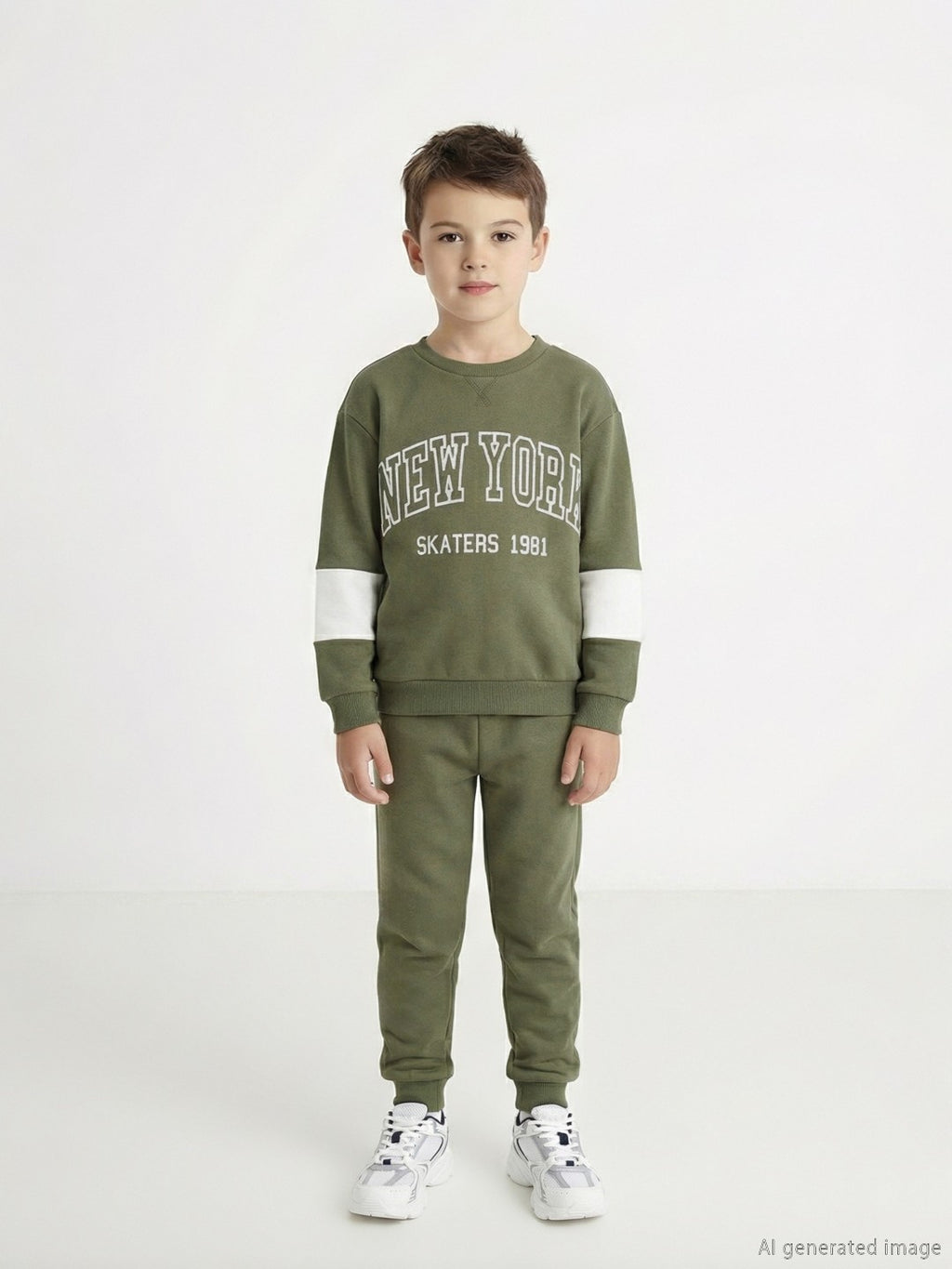 LCW Kids Printed Boys Sweatshirt And Sweatpants