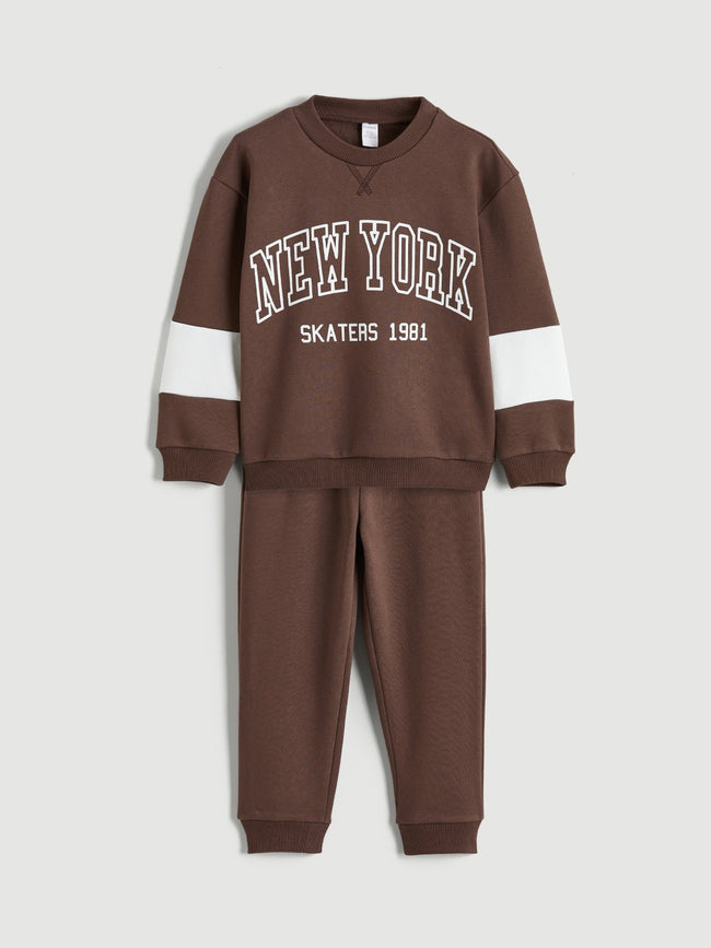 LCW Kids Printed Boys Sweatshirt And Sweatpants Hover Image