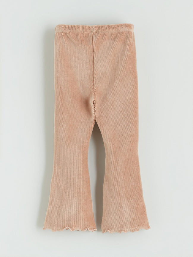 LCW Baby Velvet Flared Baby Girls Leggings Hover Image