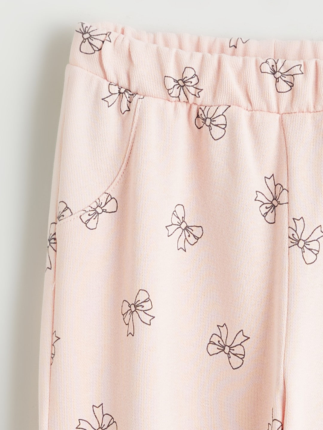LCW Baby Bow Print Baby Girls Jogger Sweatpants