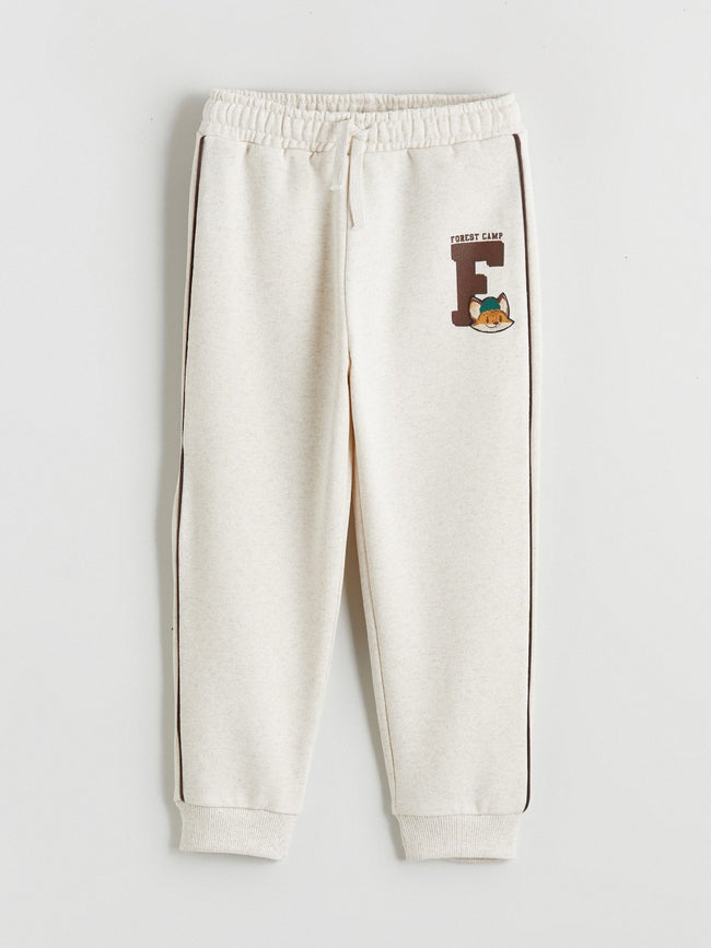 LCW Kids Printed Boys Thick Jogger Sweatpants Hover Image