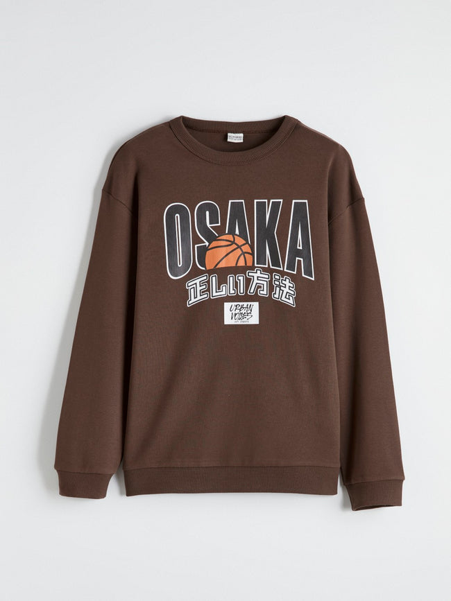 LCW Kids Boys Osaka Print Crewneck Sweatshirt Hover Image
