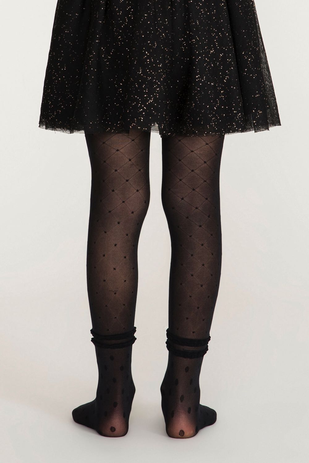 Black Pretty Cross Tights