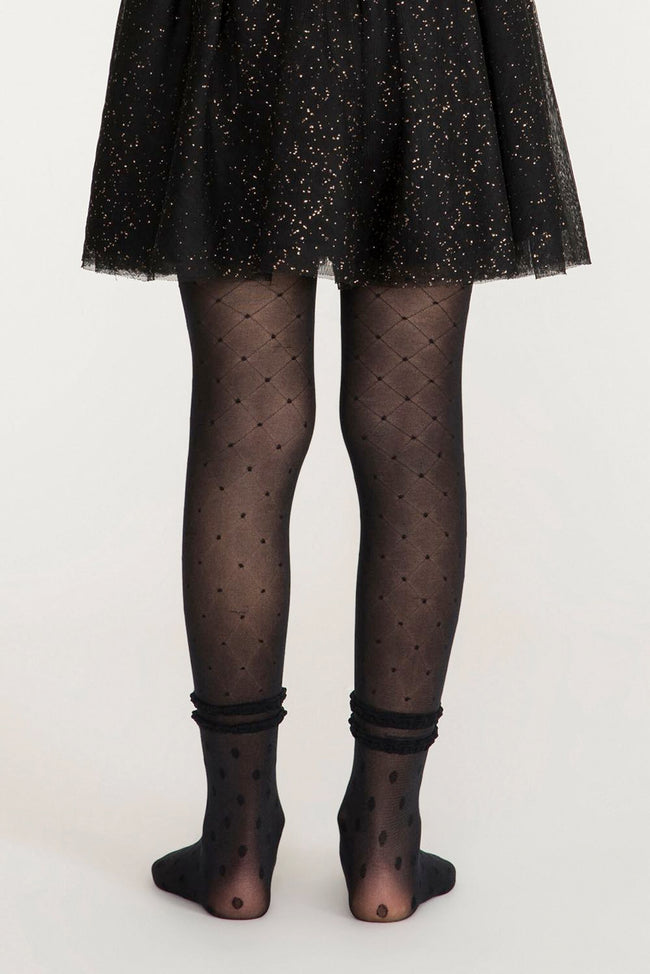 Black Pretty Cross Tights Main Image