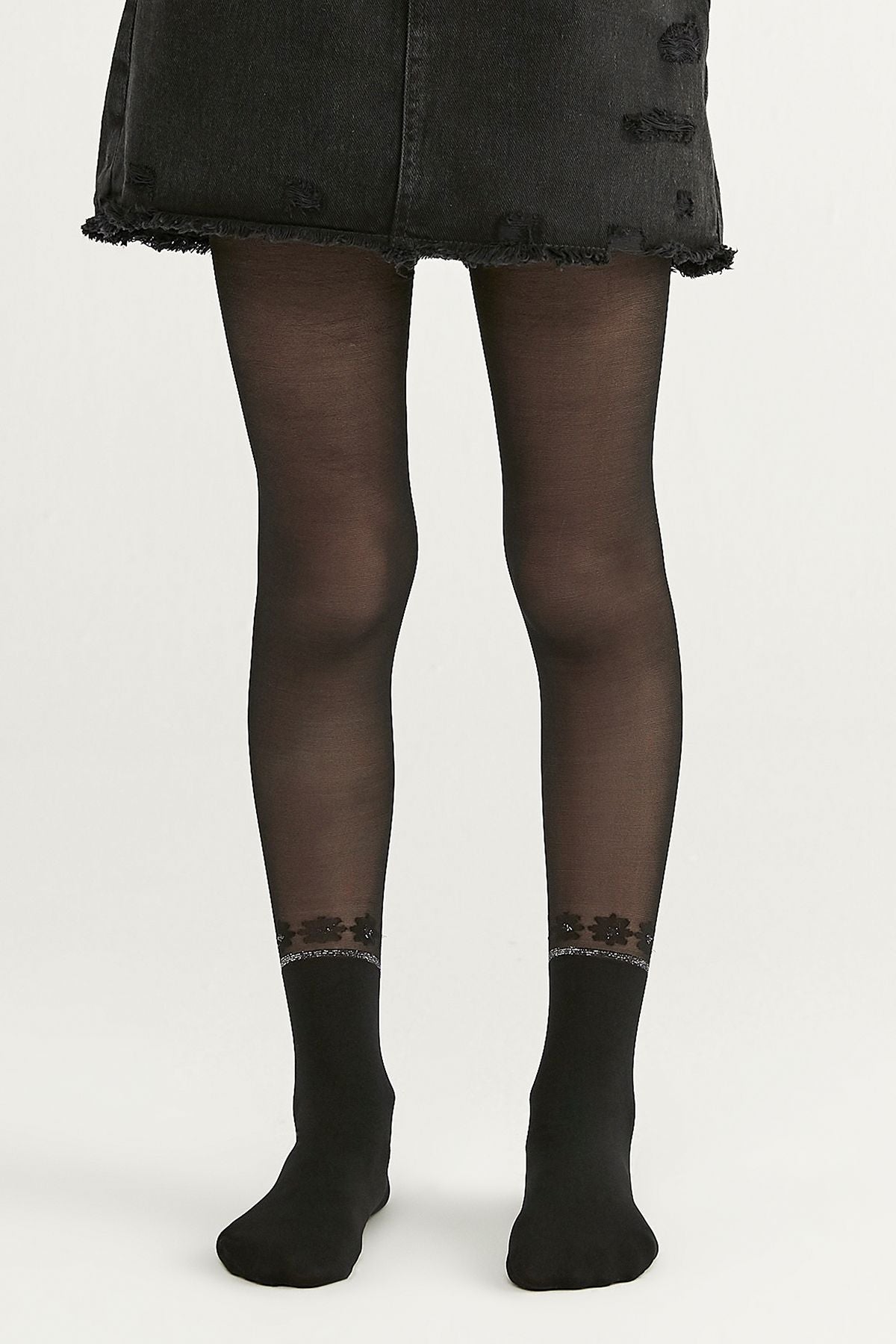 Black Pretty Cool Daısy Tights