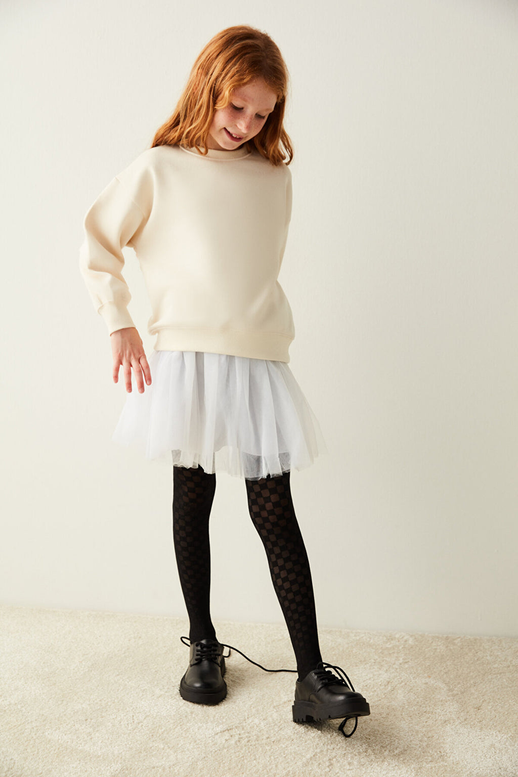 Black Patterned Tights