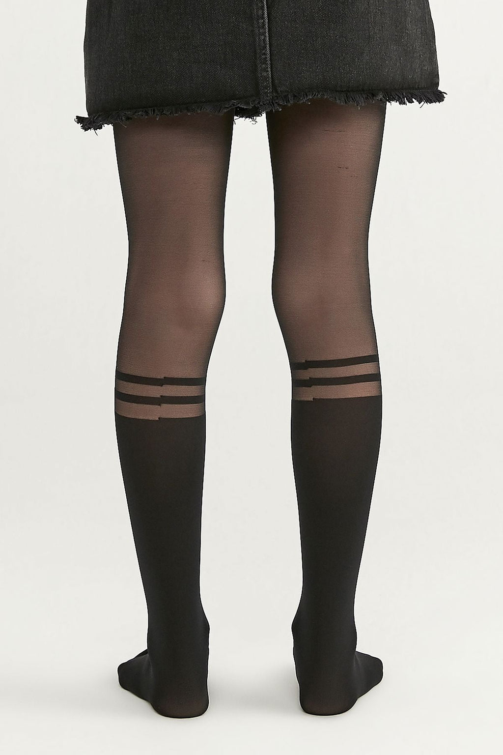 Black Pretty Whıte Daısy Tights