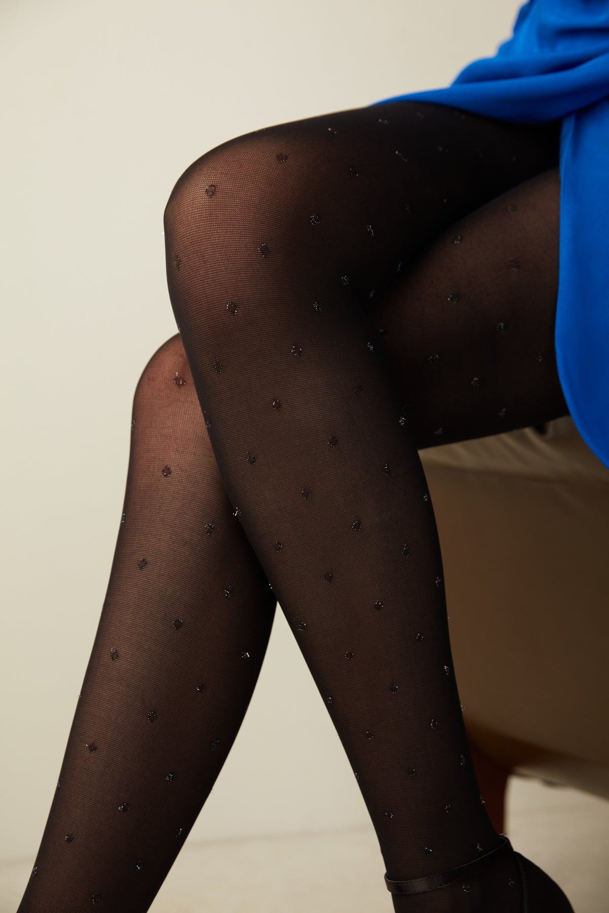 Black Raınbow Dots Sheet Tights-Pentilicious