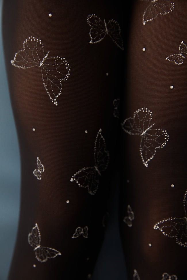 Black Pretty Fly Away Pantyhose Main Image