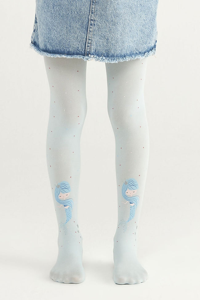 Ice Blue Pretty Lıttle Mermaıd Tights Hover Image