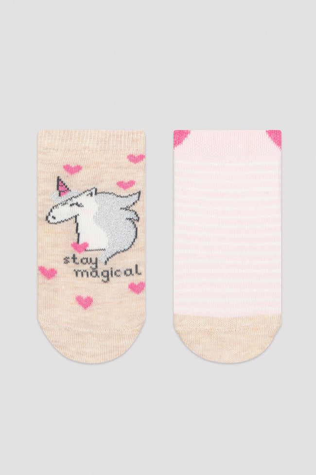 Multi Colour Girls Unilove 2In1 Liner Socks Hover Image