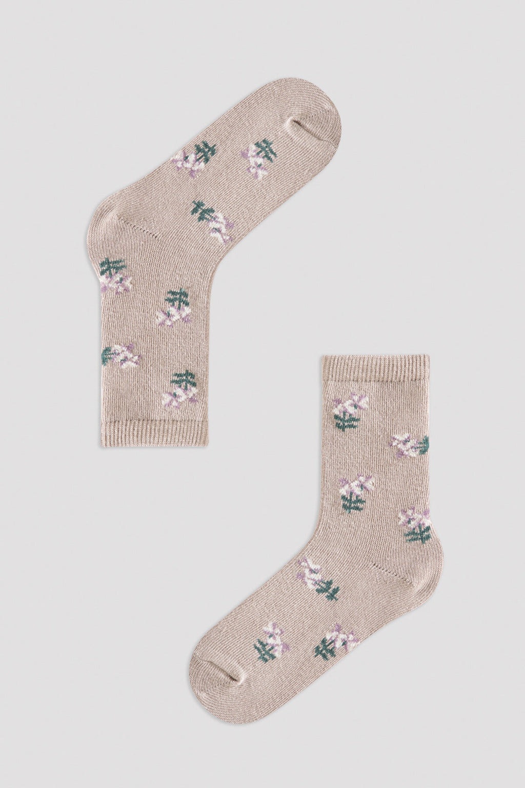 Multi Colour Girls Floral Socket Socks