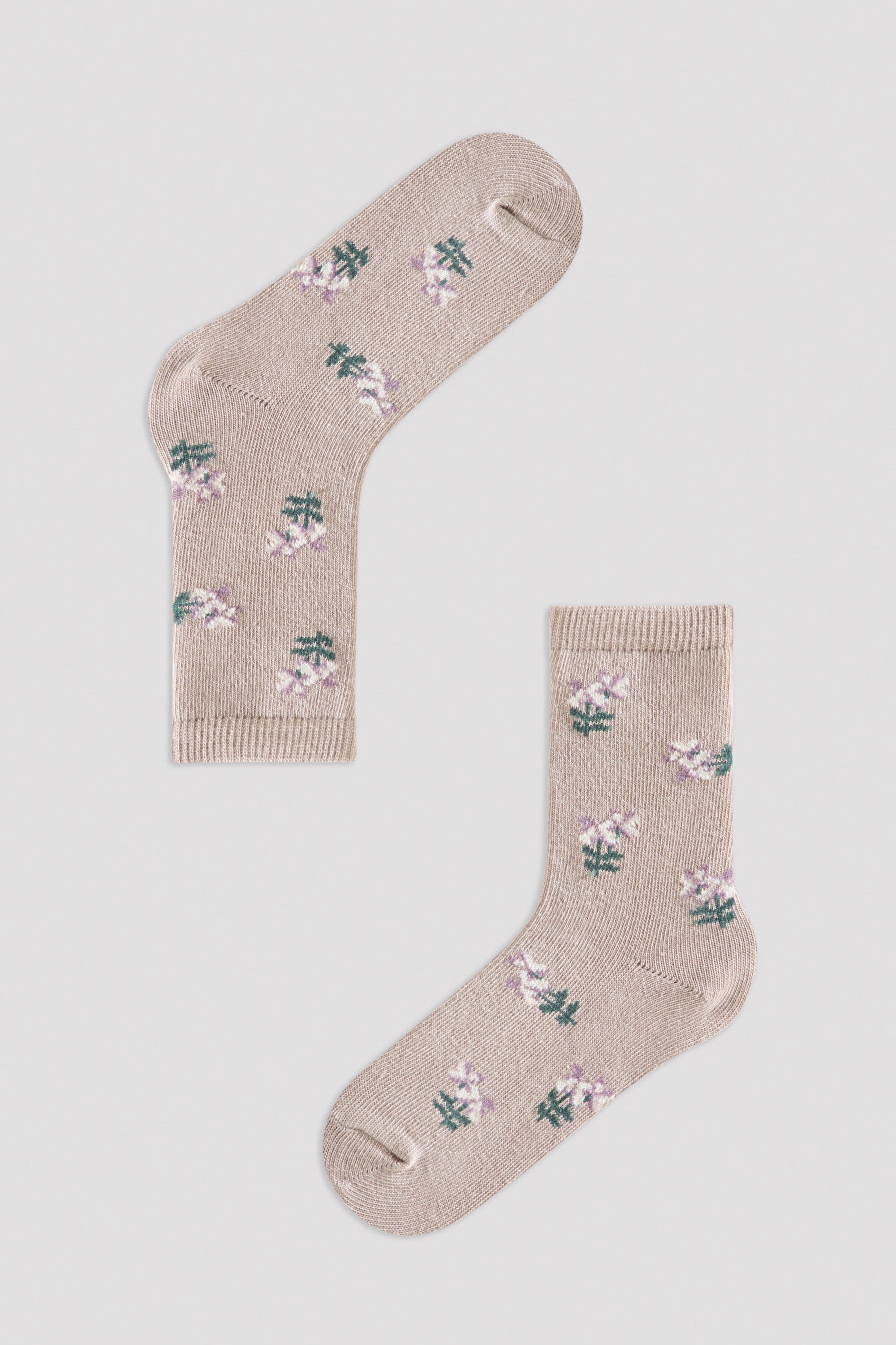 Multi Colour Girls Floral Socket Socks