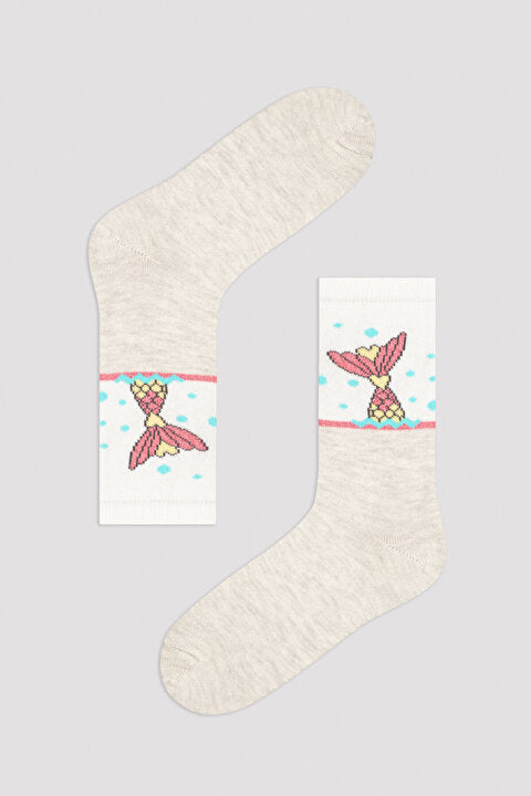 Girl Mermaid Tail Socks Hover Image