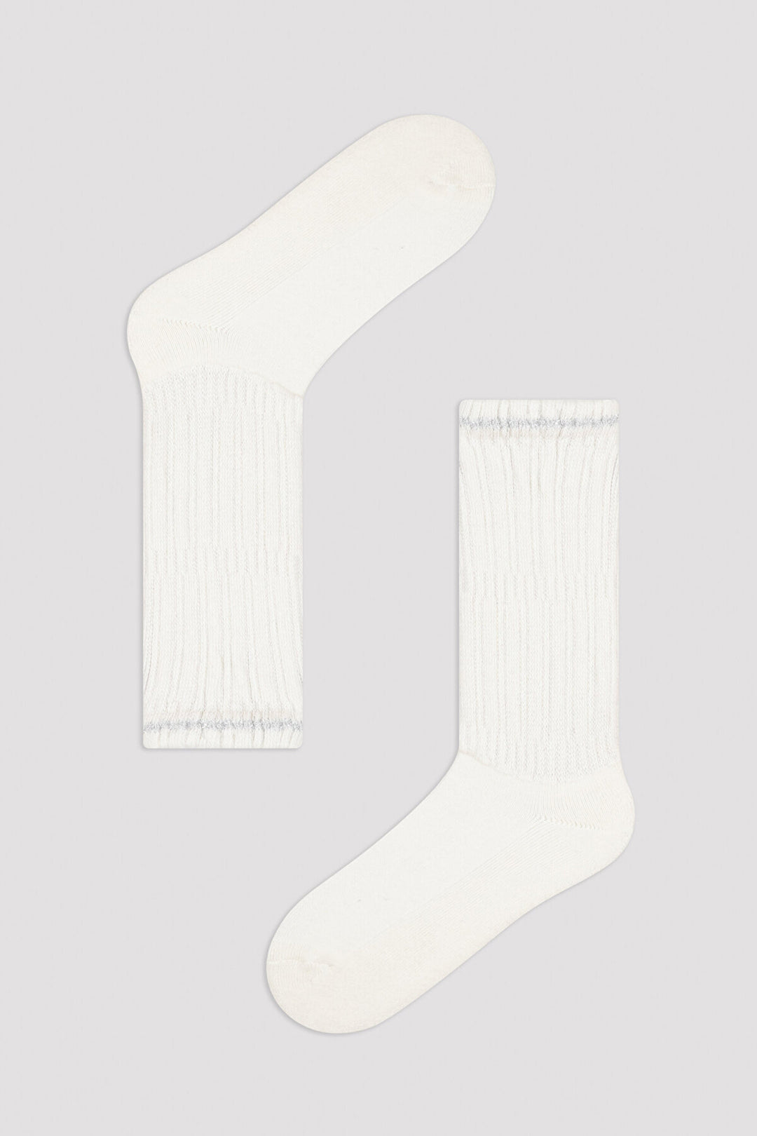 Marshmellow Girls Glitter Beyaz Knee Socks