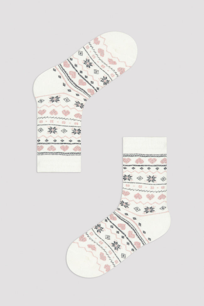 Marshmellow Girls G. Glitter Heart Soket Socks Hover Image