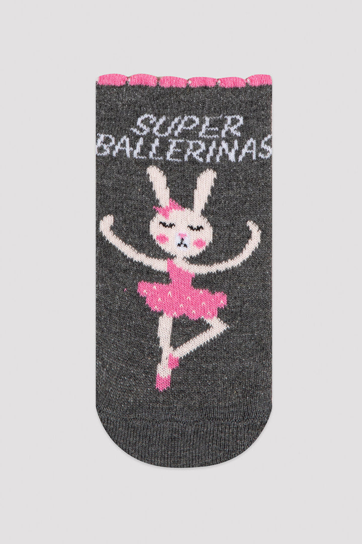 Multi Colour Girls Ballerina 3In1 Liner Socks